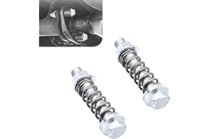 Zosgrew 2 PCS Car Exhaust Flange Bolts, Steel M10x1.5 mm Exhaust Bolts and Nuts Kit with Springs, Assembly for Fixing Flange 