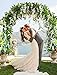 Zpollo 4Pcs 6.6 Feet Artificial Flowers Silk Wisteria Garland Artificial Wisteria Vine Rattan Silk Hanging Flower for Home Garden Outdoor Ceremony Wedding Arch Floral Decor (White)