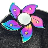 Fidget Spinner Rainbow Flower Bauhinia, Finger Gyro Floral Star, Metal Hand Spinning Toy EDC, ADD, ADHD, Anxiety, Focus, Stress Reducer and Time Killer, Great Gift, Perfect for Girl (Multi-Color)