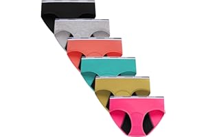 Boboking Teen Girl's Cotton Period Panties Big Girls Breathable Briefs Women Underwear