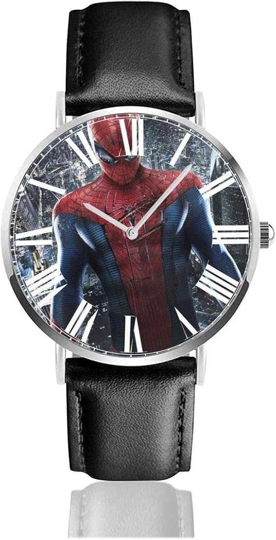 Amazon かっこいいスパイダーマン 蜘蛛 腕時計 メンズ レディース通用 母の日 父の日 プレゼント 防水 超薄型 本革 アナログ ォーツムーブメント 黒色 生活防水 人気 ビジネス 男女兼用 安い メンズ腕時計 腕時計 通販