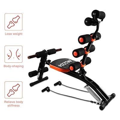 Buy Bigzzia Abdominal Trainer Core Abs Rocket Exercise Chair With Foam Roller Handles Level Adjustable Fitness Crunches Machine Workout Training Bench Online In Indonesia B08b5st44f