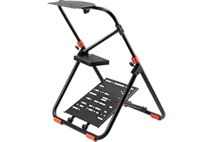 LGIB Racing Wheel Stand Quick Setup & Fold Steering Wheel Stand Adjustable Simulator Cockpit for Logitech G25 G27 G29 G920 G923 Thrustmaster T248X T248 T300RS T150 TX Xbox