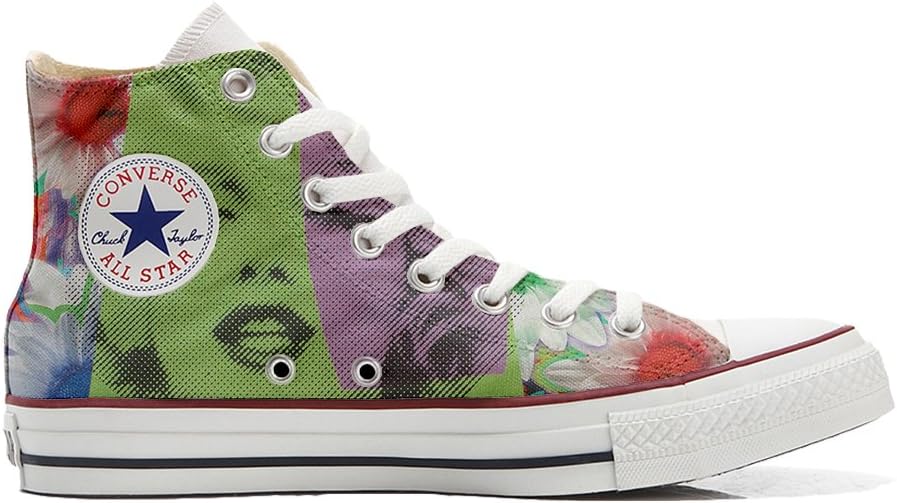 Converse All Star Customized, Sneaker Unisex, Printed Italian Style Viso Marylin