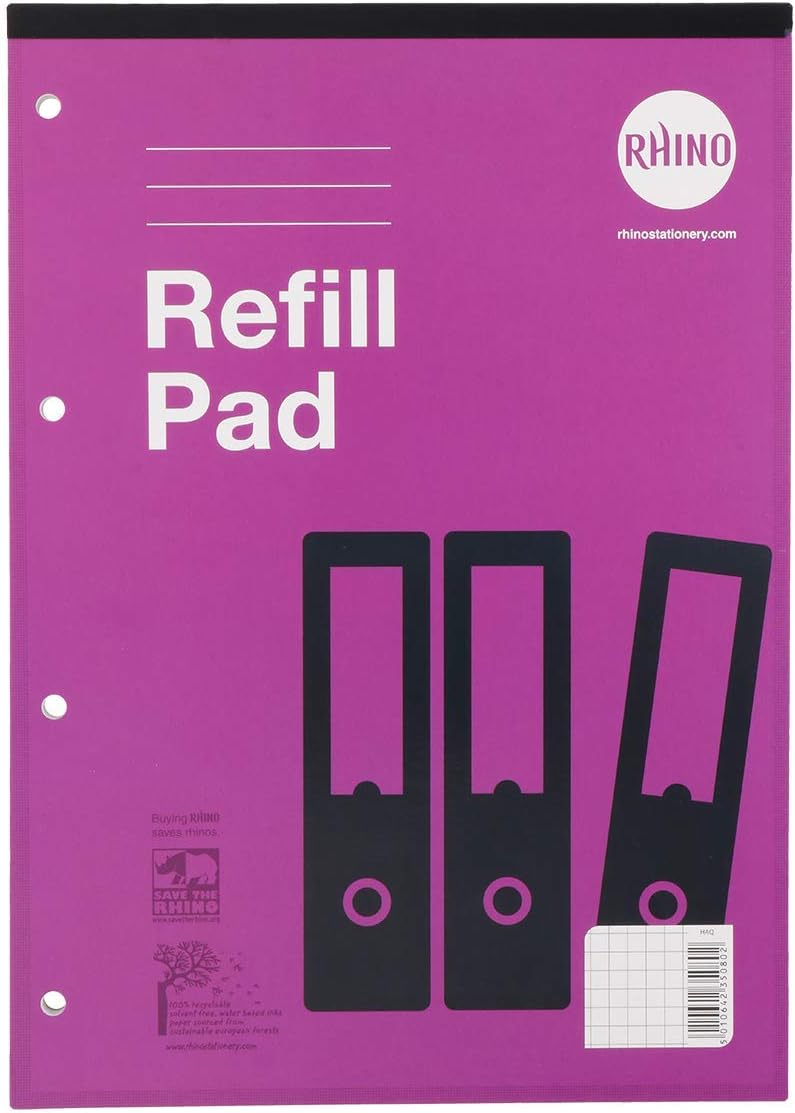 RHINO Refill Pad A4 80 Leaf 5mm Squares Amazon.co.uk Office Products