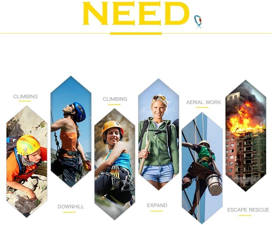 FerDIM Climbing Carabiner 25KN (5620 lbs) CE Certified Professional Heavy Duty Strong Caribeaners Clip for Rock Climbing Rappelling Swinging Tree Climbing Dog Leash D-Shaped Large Size : Sports & Outdoors