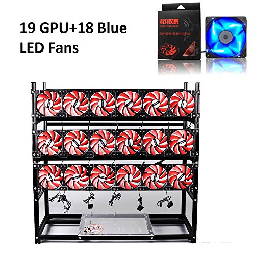 1419-GPU-Open-Air-Mining-Rig-Aluminum-Stackable-Frame-Case-Cryptocurrency-Miners-With-Fans-For-ETHETC-ZCash-EthereumBitcoinand-Altcoins