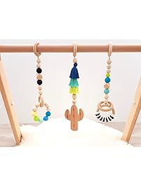 Boho cactus wooden baby gym mobiles set of 3. Desert. Saguaro. Mobiles ONLY. Activity center accessories, play gym wood. Baby shower gift. Gender neutral. Handmade