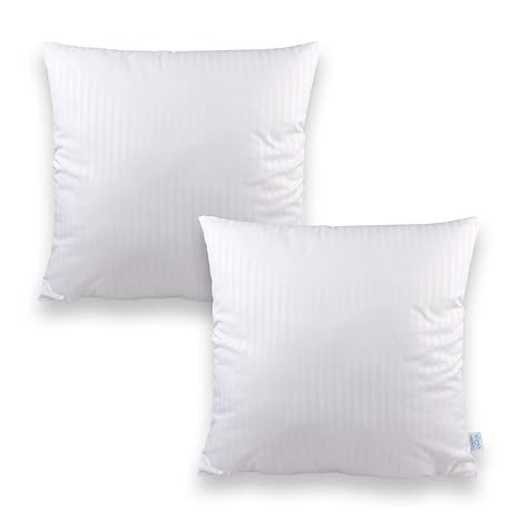 Sleeb Füllkissen 45x45 cm 2 Stück Reißverschluss Waschbar Weiß Kissen-Füllung Kissen-Inlett Innen-Kissen