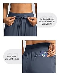 G Gradual Women's Joggers Pants with Zipper Pockets