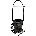 KKDUCK 17" Hookah Charcoal Basket with Coal Tongs Carbon Clip Portable Carbon Container Bucket Metal Charcoal Holder for Shisha Accessories Big Size 17 Inches (Black)