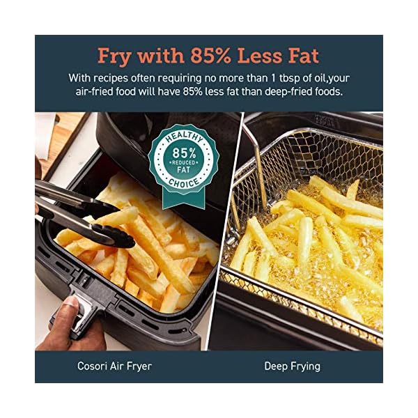 COSORI-Air-Fryer-Oven-with-Rapid-Air-Circulation-100-Recipes-Cookbook-35L-Air-Fryers-for-Home-Use-with-One-Touch-Digital-Screen-11-Cooking-Presets-Nonstick-BasketShake-Remind-1500W COSORI Air Fryer Oven with Rapid Air Circulation, 100 Recipes Cookbook, 3.5L Air Fryers for Home Use with One-Touch…