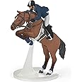 Papo Jumping Horse With Rider Toy Figure Navy