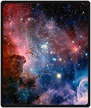 goodbath Space Throw Blanket, Galaxy Universe Star Fleece Blanket for Sofa Couch Chairs, 80 x 58 Inch, Colorful
