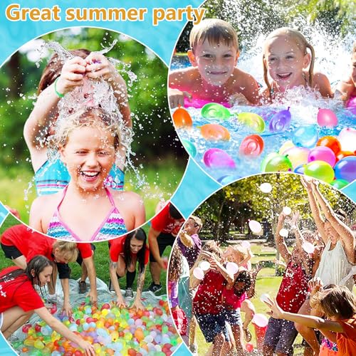 666 PCS Water Balloons-Self Sealing Water Balloons Quick Fill in 10 Second-Water Ballons for Kids & Adults Easy Fill-Colorful Water Bombs-for Outdoor,Beach,Pool Party Fight,Water Toy