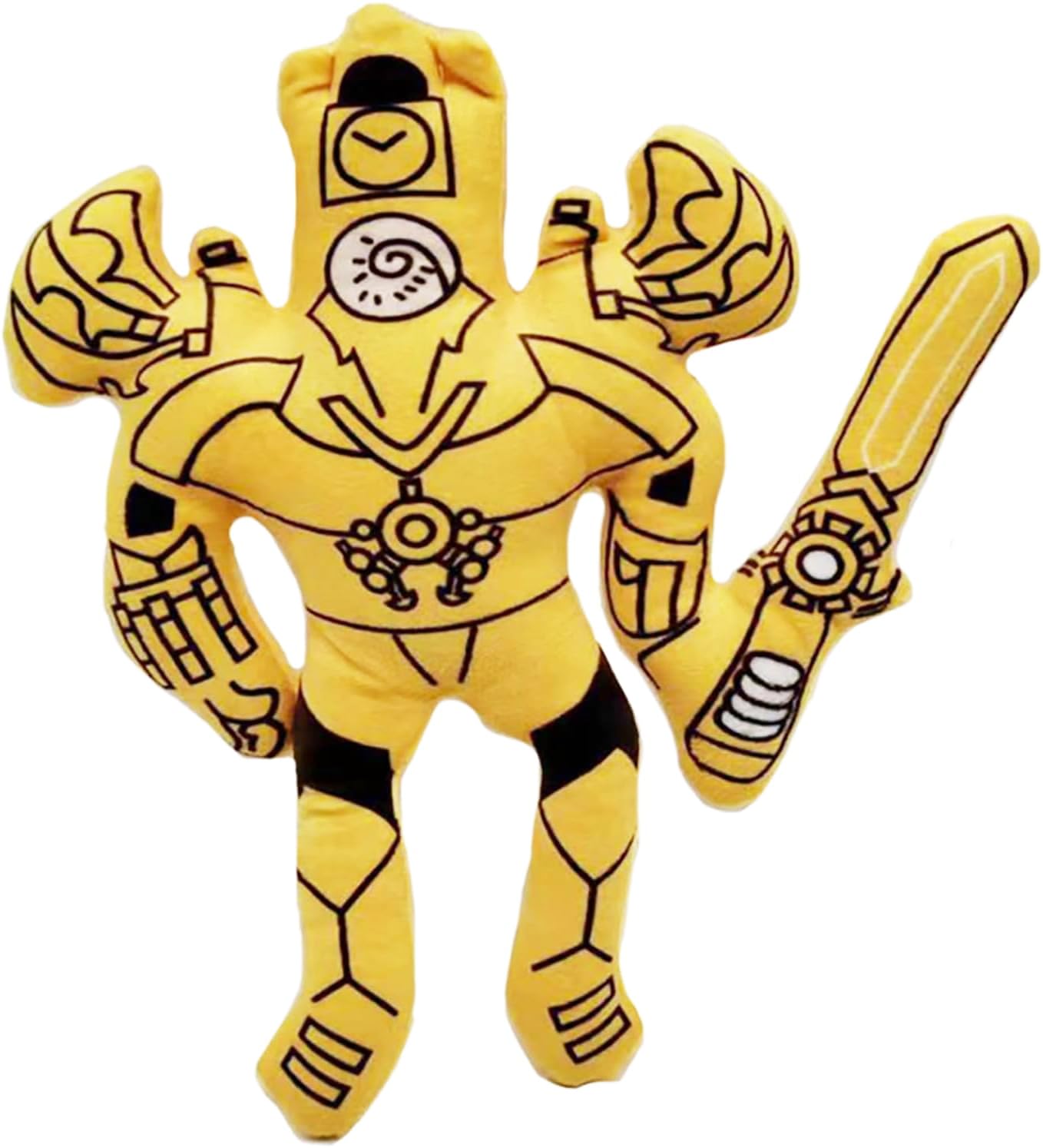 Amanhand Toilet Plush, 11 Inch Upgrade Titan Speakerman Bosses Plush Doll, Cameraman, Upgraded Titan Speaker Man Plush Tv Man Plushies Toys Collectible Gifts for Fans (Yellow Warrior)