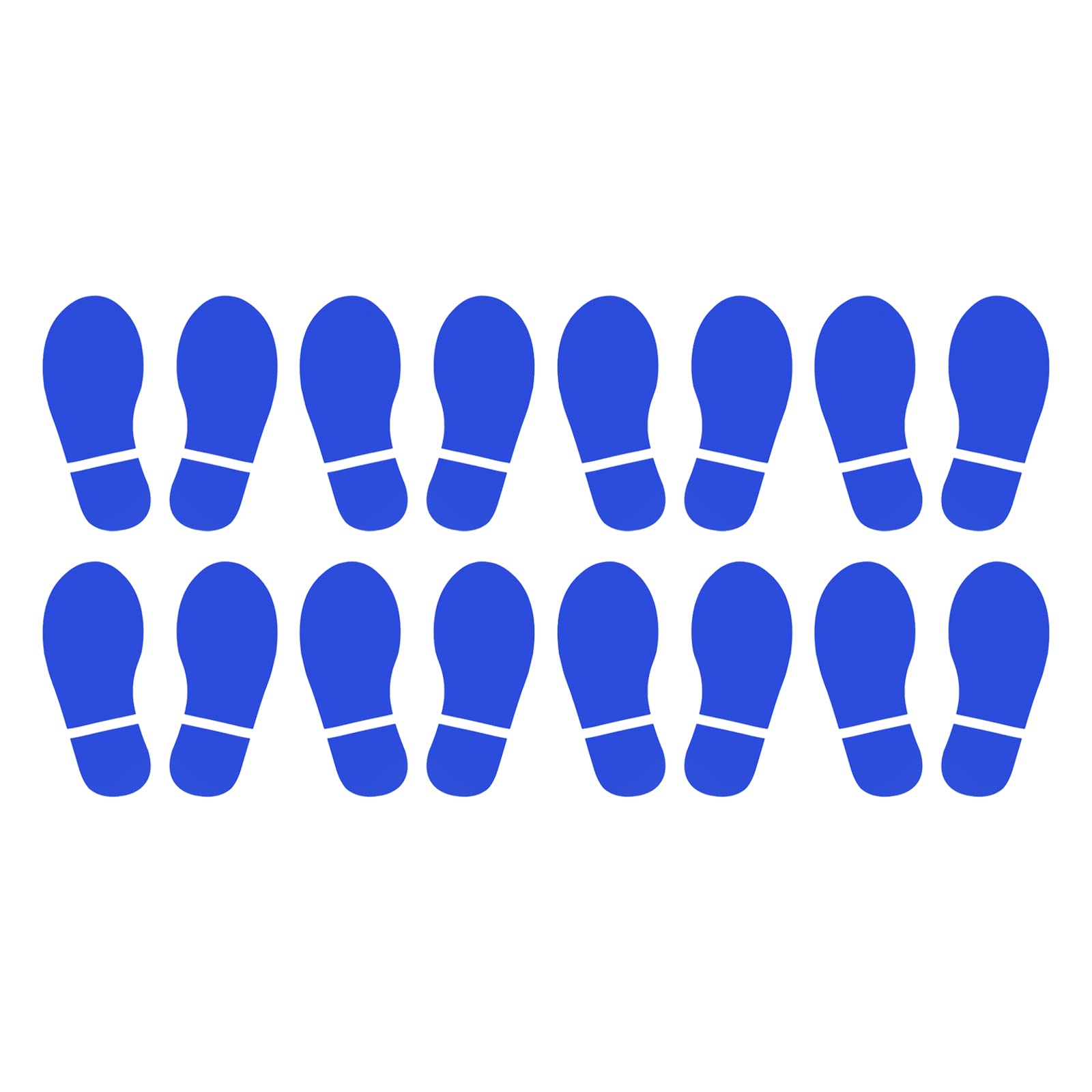 PATIKIL 8x3.3" Footprint Sticker, 8 Pairs PVC Shoes Floor Decal Sign for Class Decor Stair Guide, Blue โ image 1