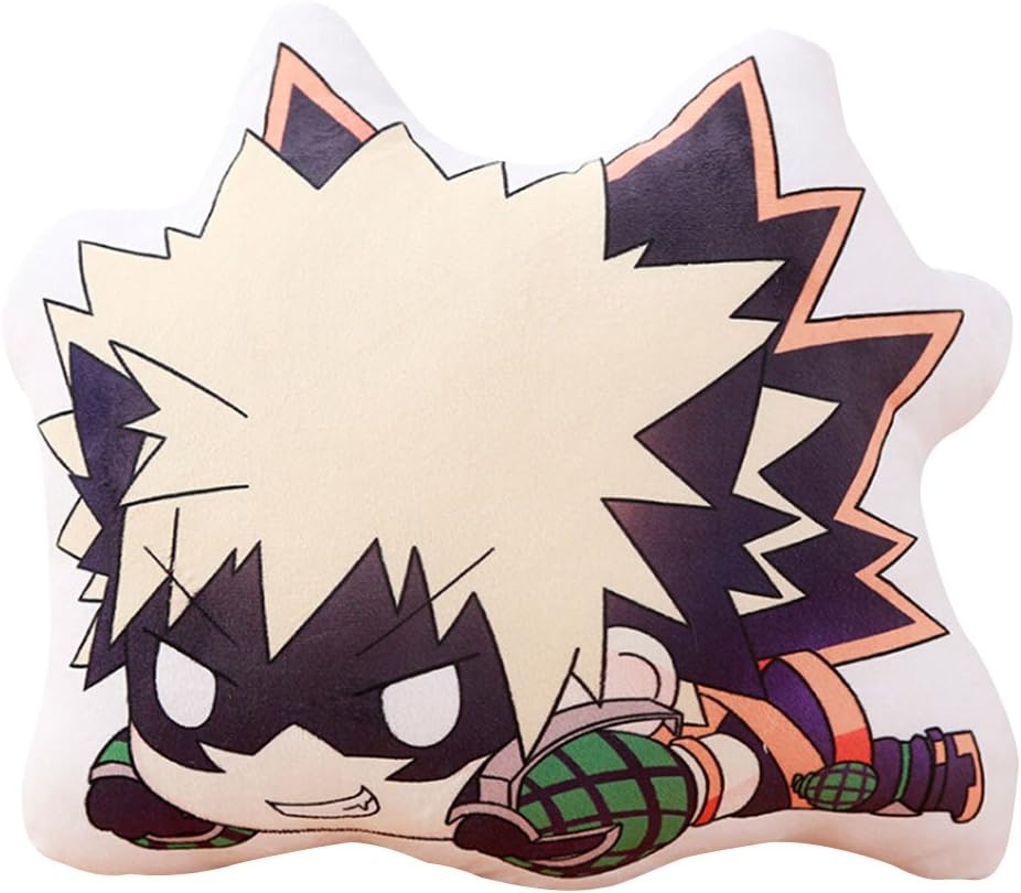 Haushele OFD Anime My Hero Academia Pillow 3D Printing Midoriya Izuku Boku No Hero Academia Bakugou Katsuki Todoroki Shoto Plush Toy Cushion( S Bakugou Katsuki )