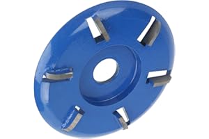 Wood Carving Disc Steel 6 Teeth Milling Cutter Woodworking Tool for Root Tea Tray (curved blade)