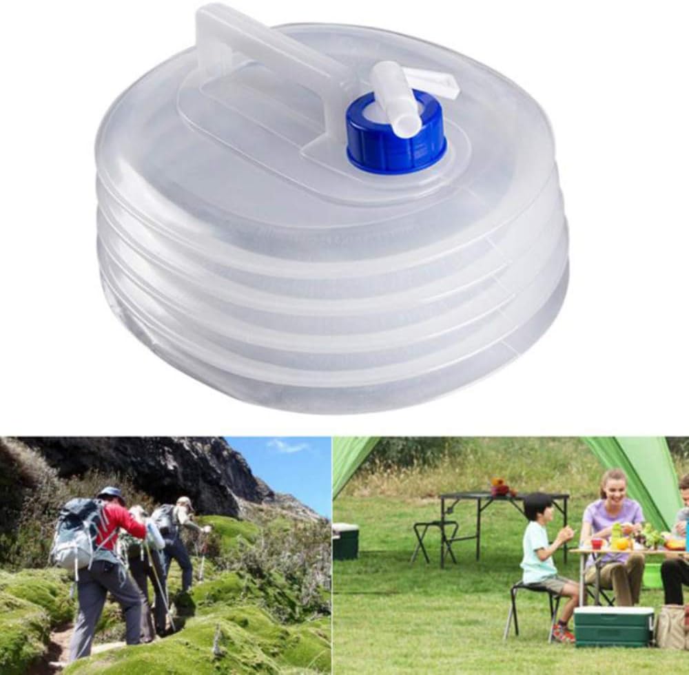 SWANTIS Portable Food Grade Collapsible Water Container Premium LDPE-4 Material Space-Saving Folding Water Bottles for Outdoor & Survival KIT