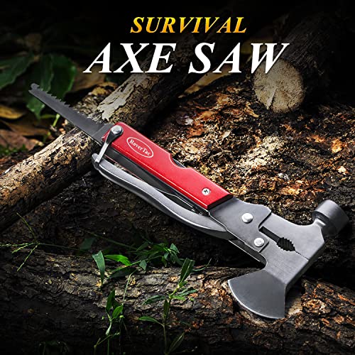 RoverTac Camping Essentials, Multi Tool Axe Hatchet Survival Gear 14in