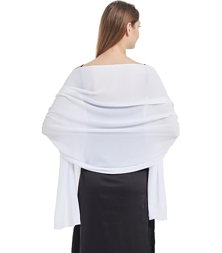 PEOVLVN White Shawl for Women Dressy, Shawls and Wraps for Evening Dresses Lace Shawl Wraps Scarfs for Women Wedding Formal Costume Party Accessories at Amazon Women's Clothing store
