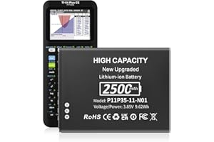 KOOAQQ P11P35-11-N01 Battery, 2500mAh High Capacity Li-ion Replacement Battery for Texas Instruments TI-84 CE/TI-84 Plus CE Replacement Battery Part No 3.7L12005SPA