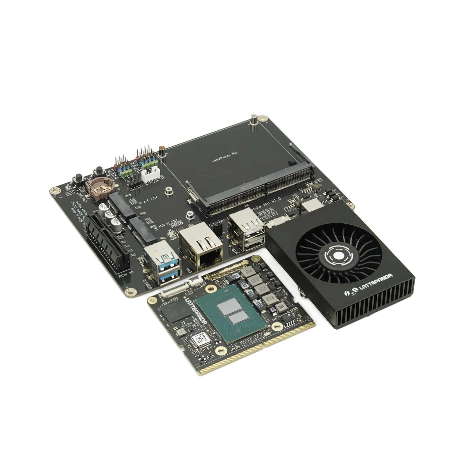 Photo 1 of LattePanda Mu Intel N100 x86 Compute Module Kit | 8GB LPDDR5 64GB eMMC | Modular SoM Board (Requires Power Supply) | Windows 10/11 & Linux Support | PCIe 3.0 | DIY NAS, Soft Router & Maker Dev