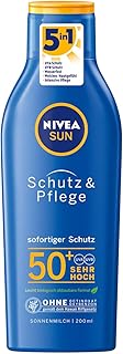 Nivea Sun Schutz &amp; Pflege Sonnenmilch mit verbesserter Formel, Lichtschutzfaktor 50+, 1er Pack (1 x 200 ml)
