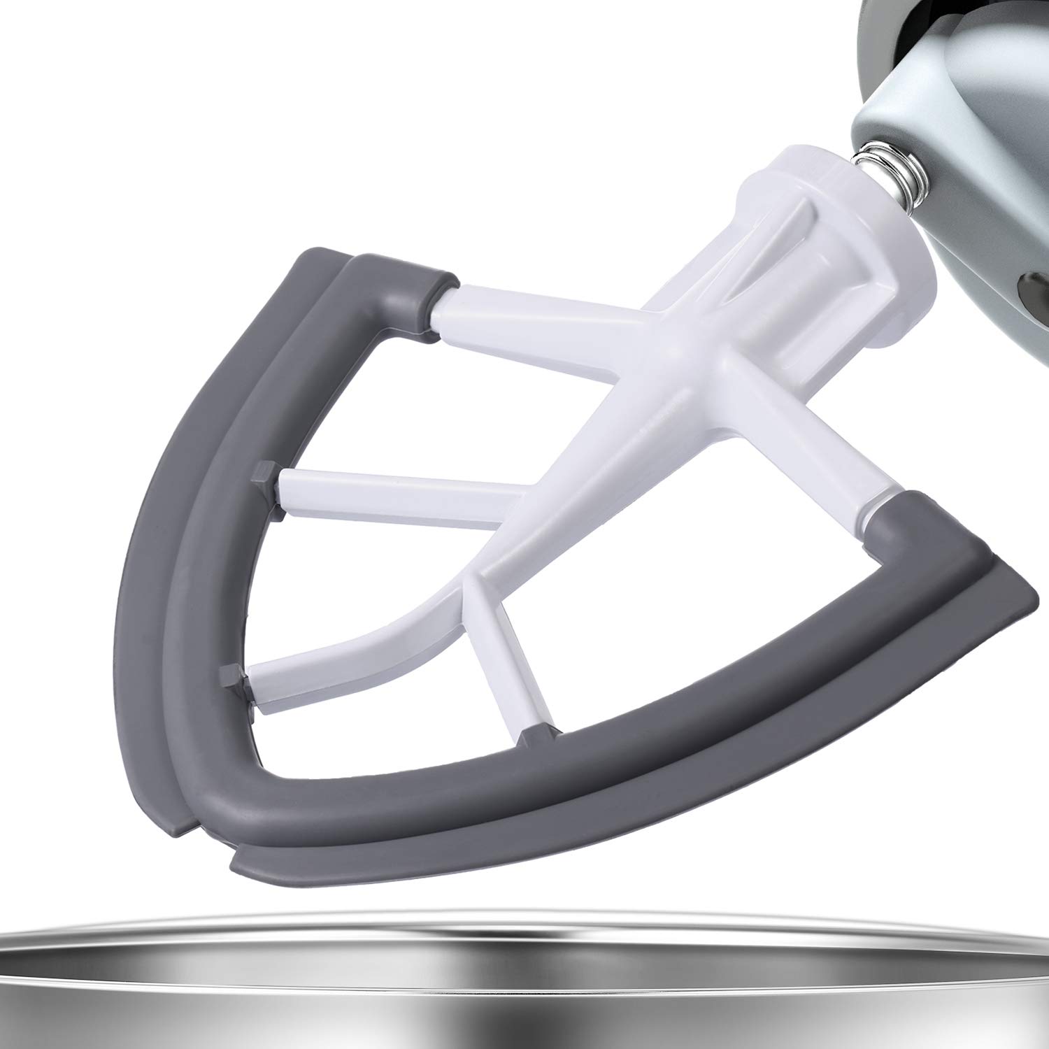 Flex Edge Beater Flat Beater with Bilateral Flexible Silicone Edges Bowl Scraper for Kitchenaid Tilt-Head Stand Mixer 4.5-5 Quart Bowls