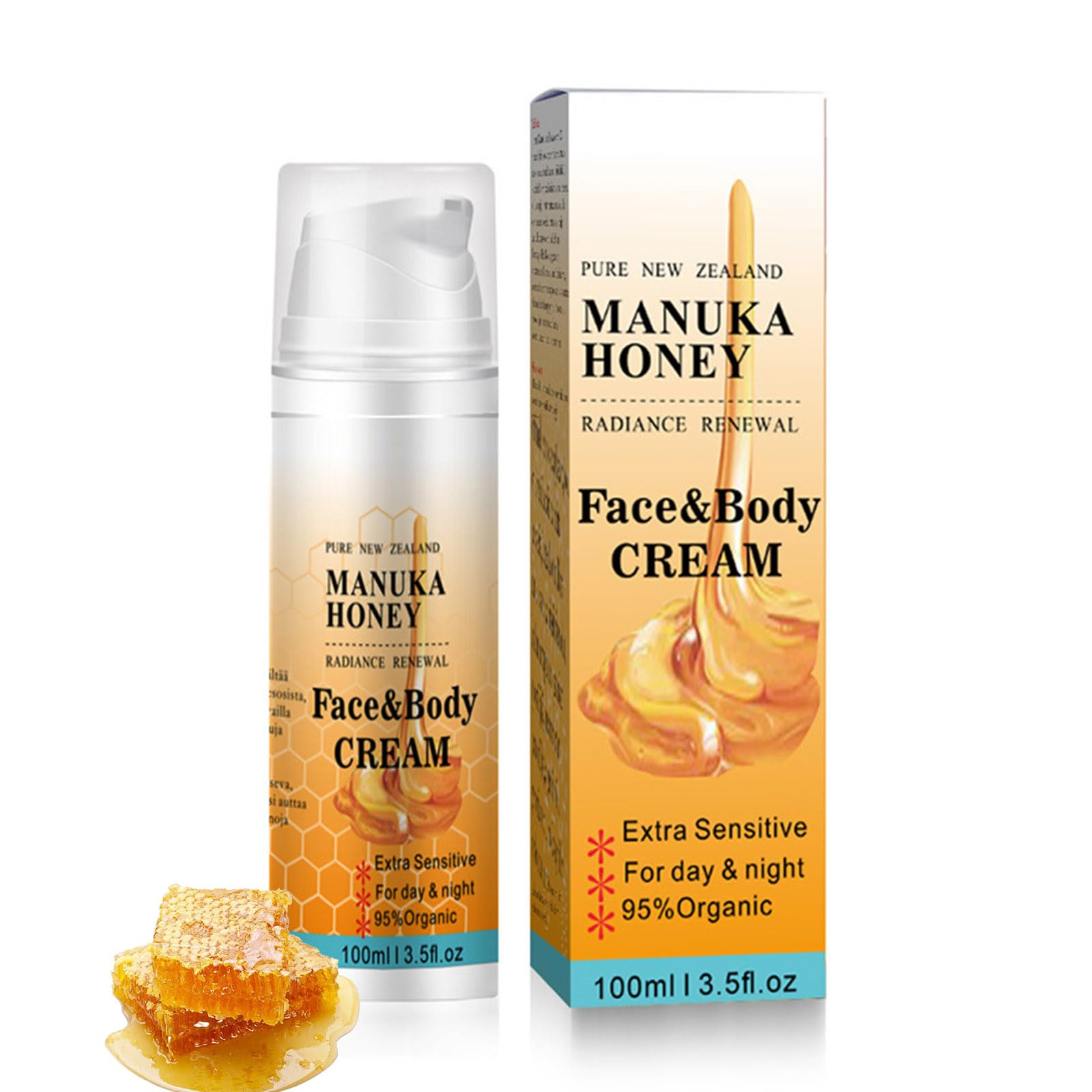 Manuka Honey Face Cream Moisturising Soothing Skin Rejuvenation Brilliant Skin Anti-Wrinkle Anti-Aging 2 In 1 Honey Face & Body Cream Moisturiser 100ml