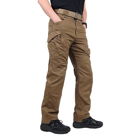 Belloo Herren Outdoor Tactical Hose Baumwolle Cargo Hose Trousers mit Vielen Taschen für Jagd Wandern Camping