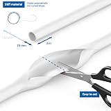 deleyCON 9.8ft Self-Closing Cable Conduit Management Sheath - White Nylon view 4