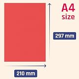 TownStix 30 Pieces A4 Red Card 230gsm Thick Cardstock Paper view 2