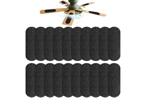 Kuabiz 20 Pcs Ceiling Fan Filters for Blades Unscented Activated Coconut Shell Carbon Filter Easy-Stick Universal Ceiling Fan Air Filters Purifiers for Home Office Common Household Contaminants