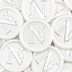 25Pcs White Wax Seal Stickers Handmade Vintage