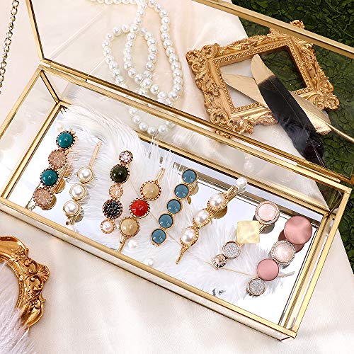 24Pcs Hair Clips - Cehomi Fashion Korean Style Pearls Hair Clips Barrettes Sweet Artificial Macaron Acrylic Resin Hairpins for Women,Ladies and Girls Headwear Styling Tools Hair Accessories