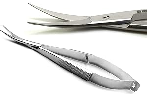 MEDSPO Professional Dental Surgical Medical Dissecting Scissors | Trimming Cutting Nursing Stitch Suture Veterinary | Tissue Surgery Instruments (Noyes Scissors Cur)