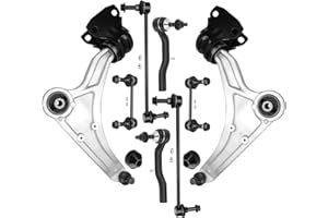SCITOO 8-PC SET Suspension Kit fit 2013-2017 for Ford Fusion 2013-2018 for Lincoln MKZ Front Lower Control Arm and Ball Joint Outer Tie Rod End Sway Bar Link