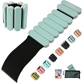 YOVKOK Ankle Weights, 1LB/ 2LB Each, Multiple Options | Wrist Leg Arm Weights for Women Men, Adjustable Silicone Weighted Bangles for Walking, Yoga, Pilates, Home Gym Workout