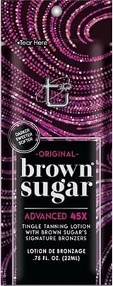 Brown Sugar Original Dark 45 Bronzer Tanning Lotion 22ml Tingle Advanced view 1