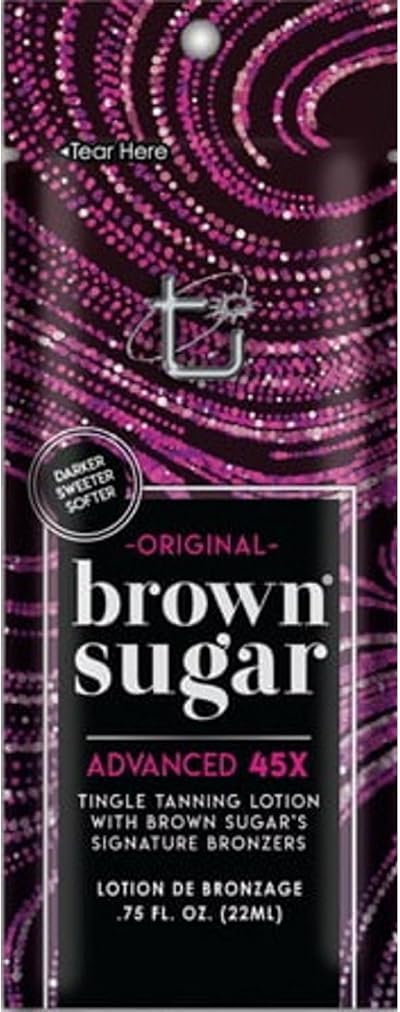 Brown Sugar Original Dark 45 Bronzer Tanning Lotion 22ml Tingle Advanced