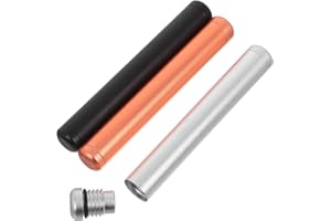 TOPPERFUN 3pcs Waterproof Aluminum Alloy Tube Container with Discreet Hidden Design for Travel and Pocket