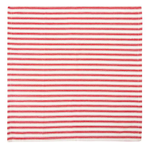 French stripes dinner napkin, Red and White stripes, pack of 12, 100% pure cotton, 18" x 18", Table napkin