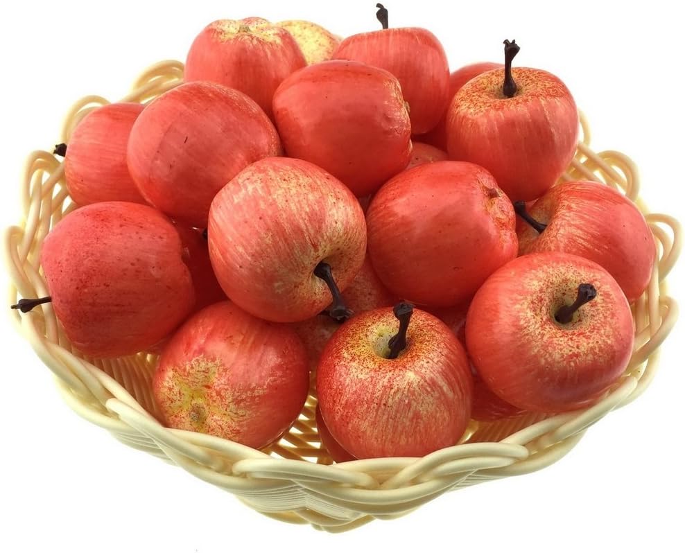 Gresorth 30pcs Artificiel Lifelike Mini Pomme Décor Faux Fruits Maison