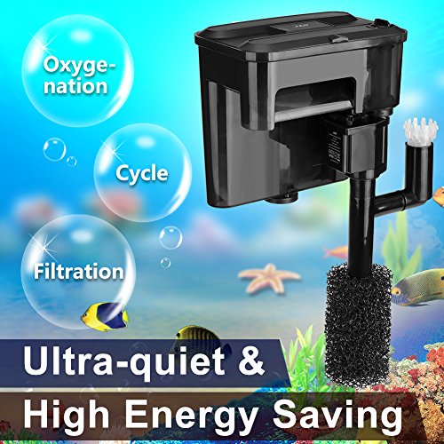 JAD Power Aquarium Filter,Bio-Filter waterfall style 95 GPH 350L/H