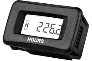 Yooreal AC/DC Hour Meters Waterproof for ZTR Riding Lawn Mower Tractor Generator Land Trimmer UTV ATV Outboard Motor Brush Cu