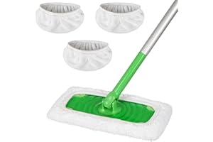 ZEHRAI Reusable 100% Coral Fleece Mop Pads Compatible with Swiffer Sweeper Mop, Wet and Dry Flat mop Cover, 3 Pack Washable Mop Pads for Surface/Hardwood Floor Cleaning (Mop is Not Included)