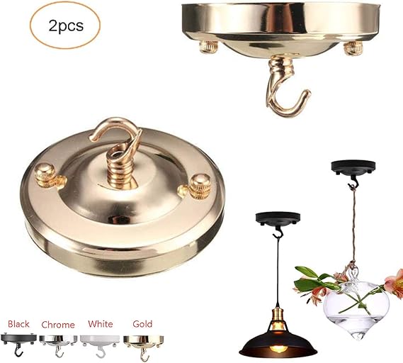 Vintage Kronleuchter Deckenplatte, Retro Eisen Decke Rose Hook Platte