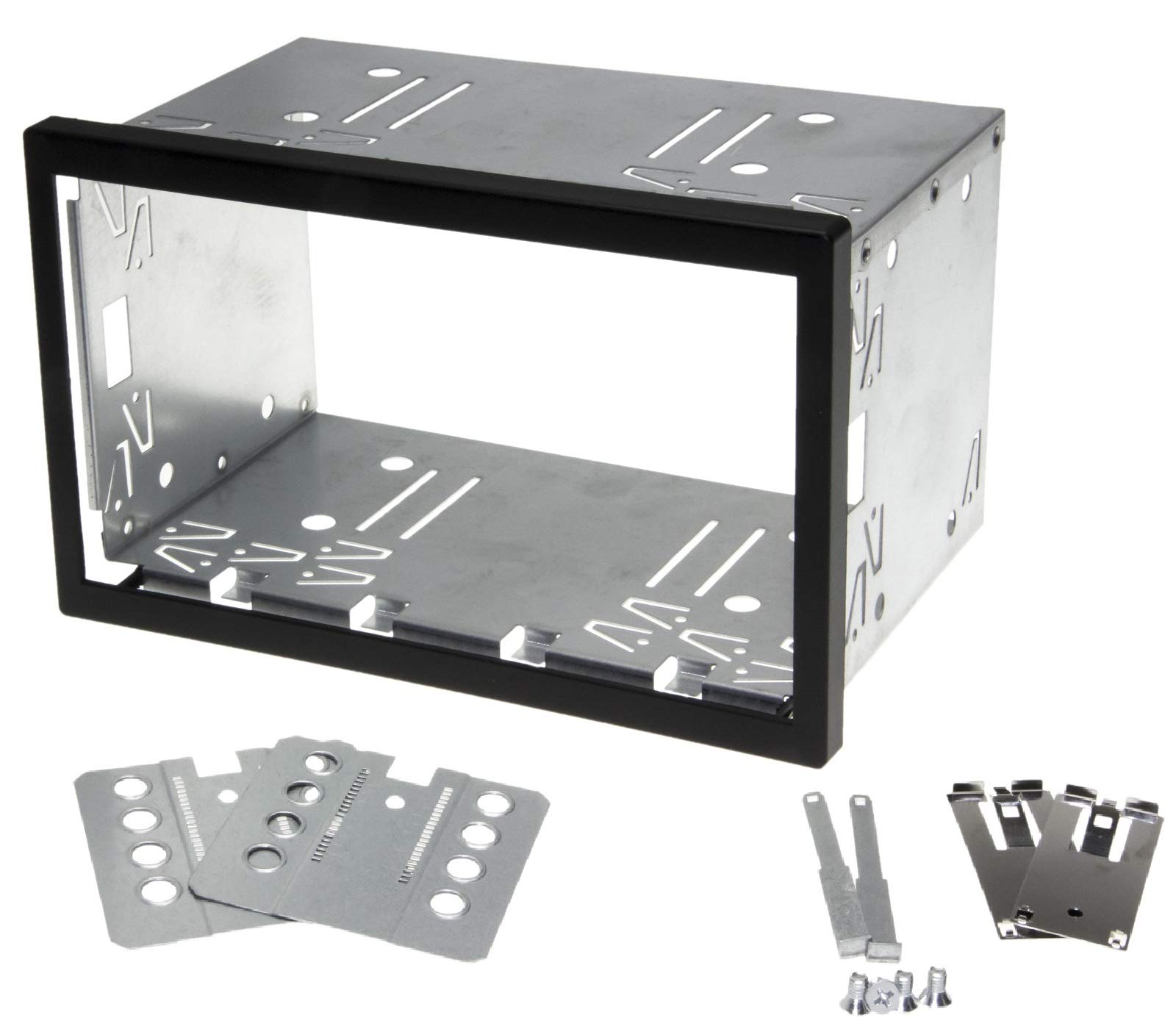 In-Dash Vehicle Radio Mounting Frame, Double DIN ISO 110mm Universal, Metal